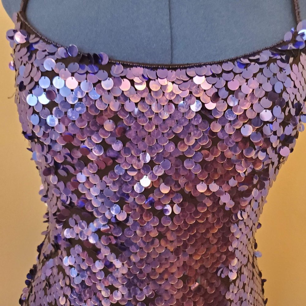 Mini dress size 12, blue/purple sequin